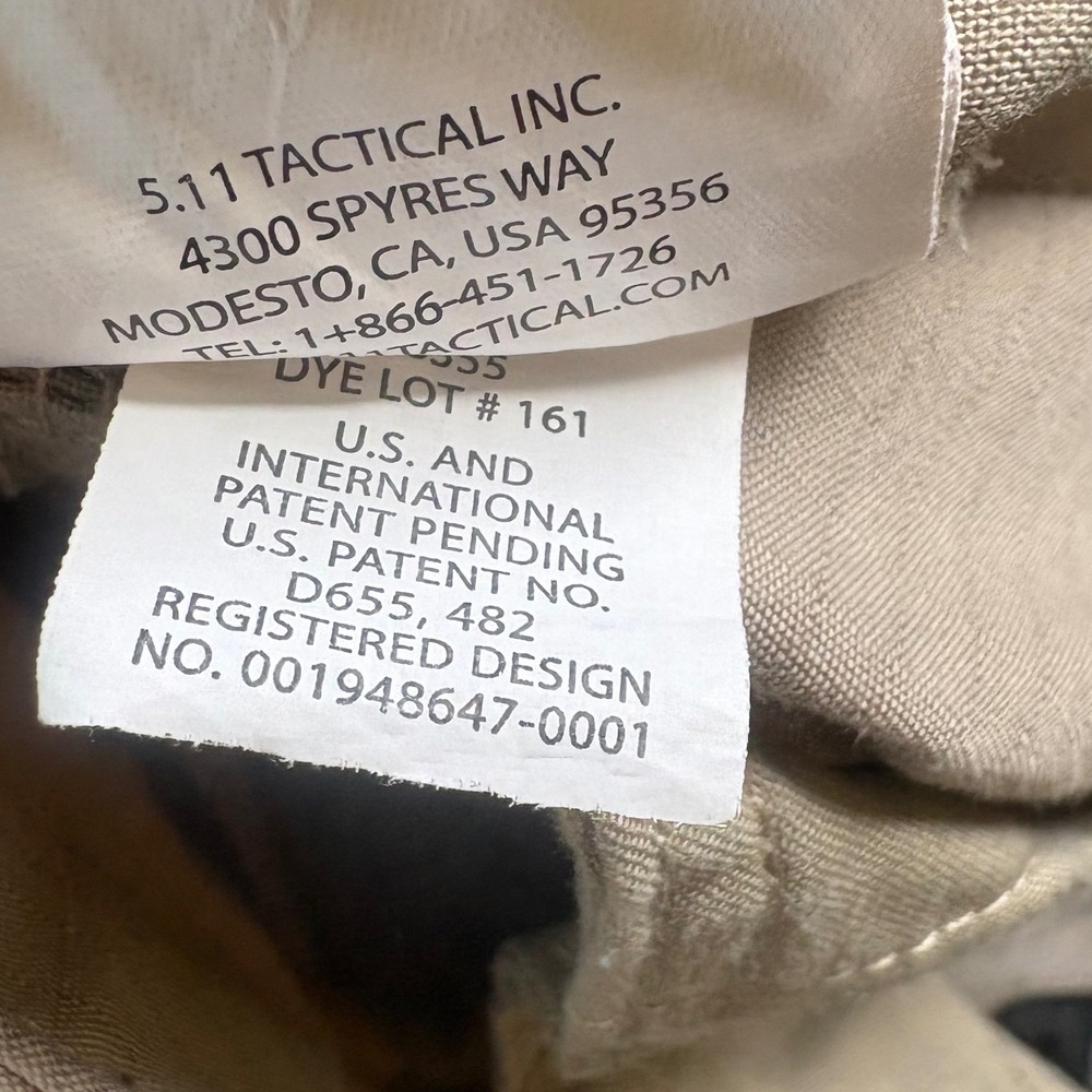 5.11 Tactical Cargo Pants Mens 36x32 Khaki Excellent Ripstop Multi-Pocket - Picture 3 of 12